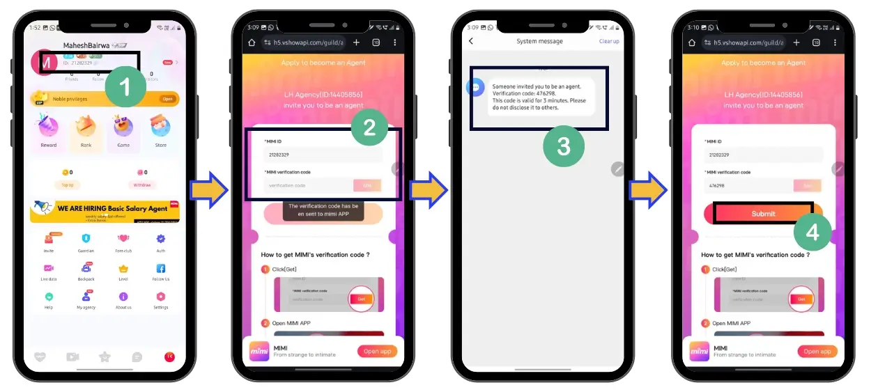 Mimi Live Agency Registration Process