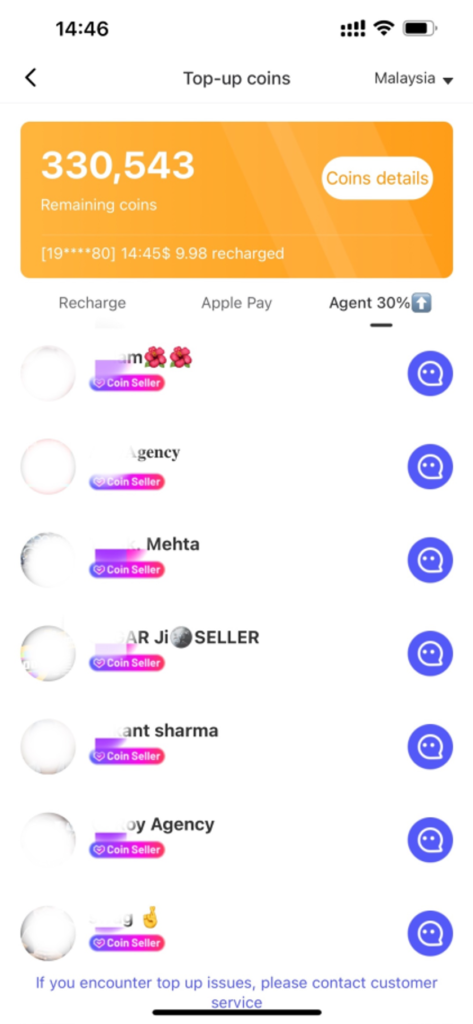 mimi live coin seller